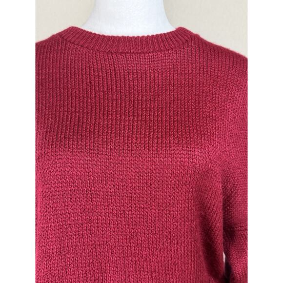 Tumbleweeds Women's Sweater Pullover 3/4 Sleeves 1 pocket Dk Red Sz L Classic - Picture 2 of 15